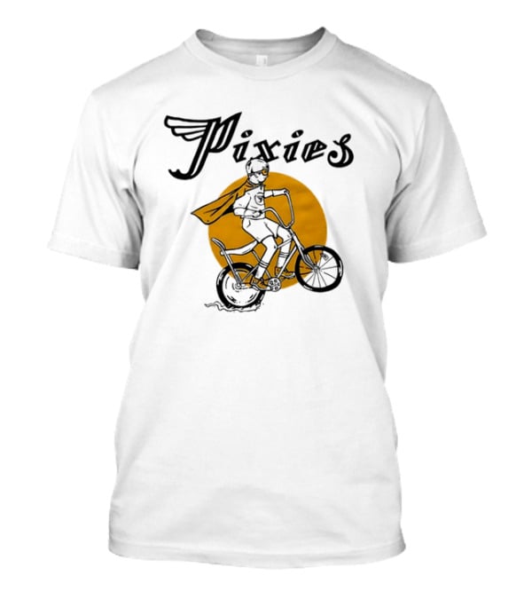 Pixies Retro Biking Superhero With Cape T-Shirt