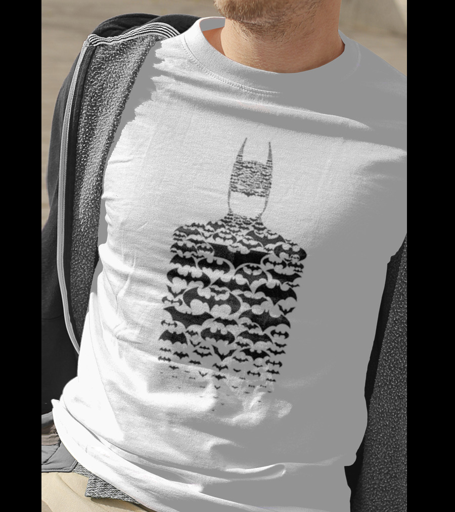 Rising Batman Symbol Silhouette With Bats T-Shirt