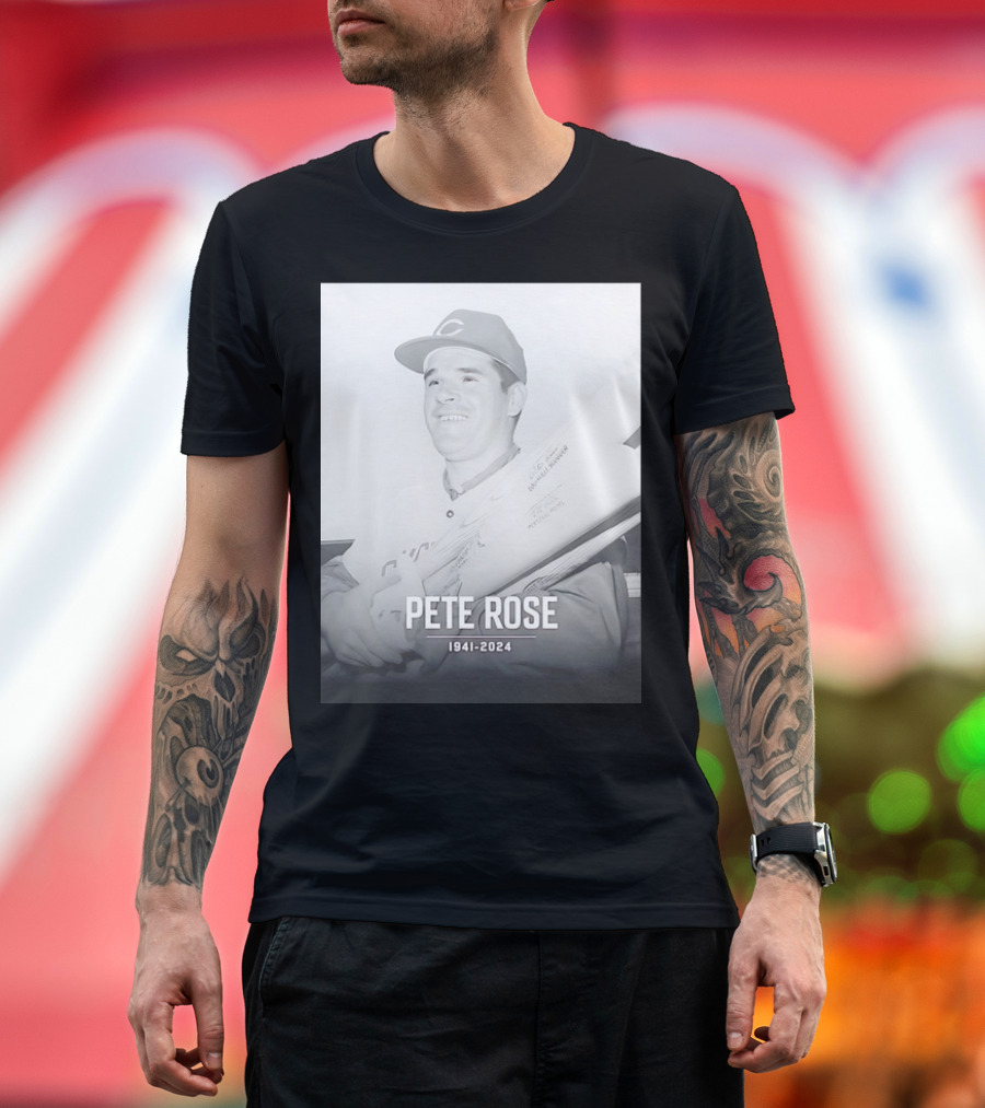 Cincinnati Reds Pete Rose 1941-2024 Thank You For Memories T-Shirt
