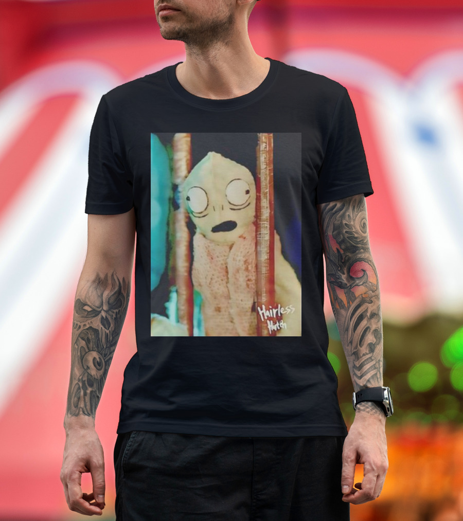 Hairless Hutch Retro Creature Design with Signature T-Shirt