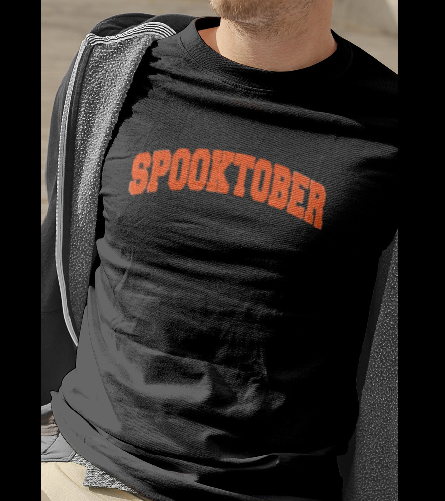 Spooktober Retro Bold Block Letters T-Shirt