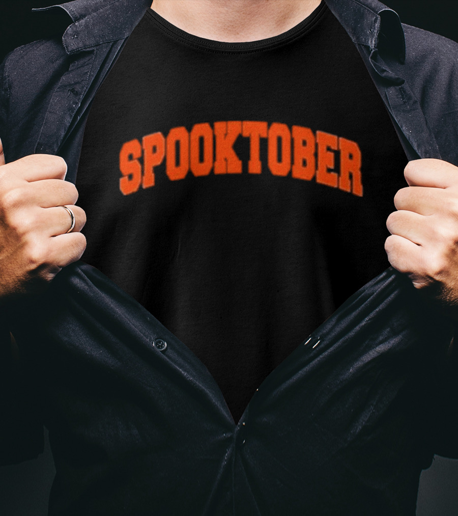 Spooktober Retro Bold Block Letters T-Shirt