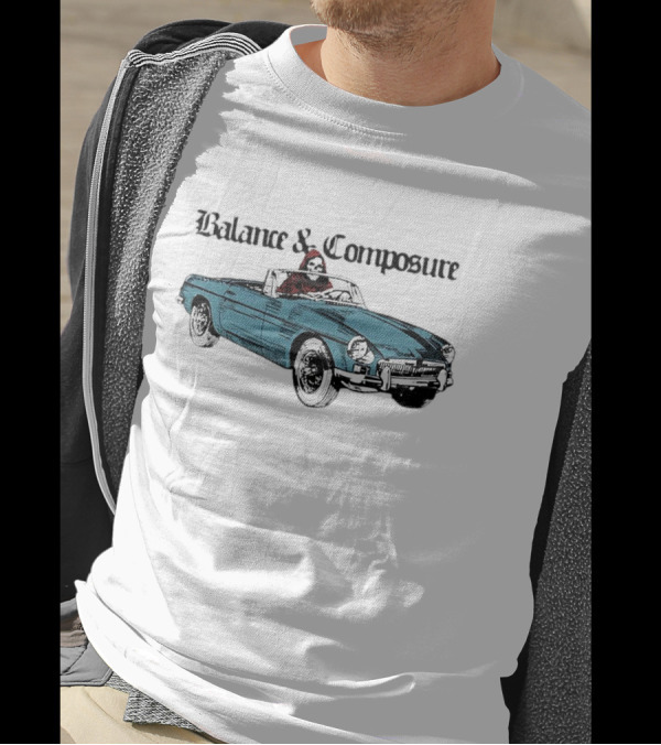 Balance And Composure Grim Reaper Convertible Driver Grey Pullover T-Shirt