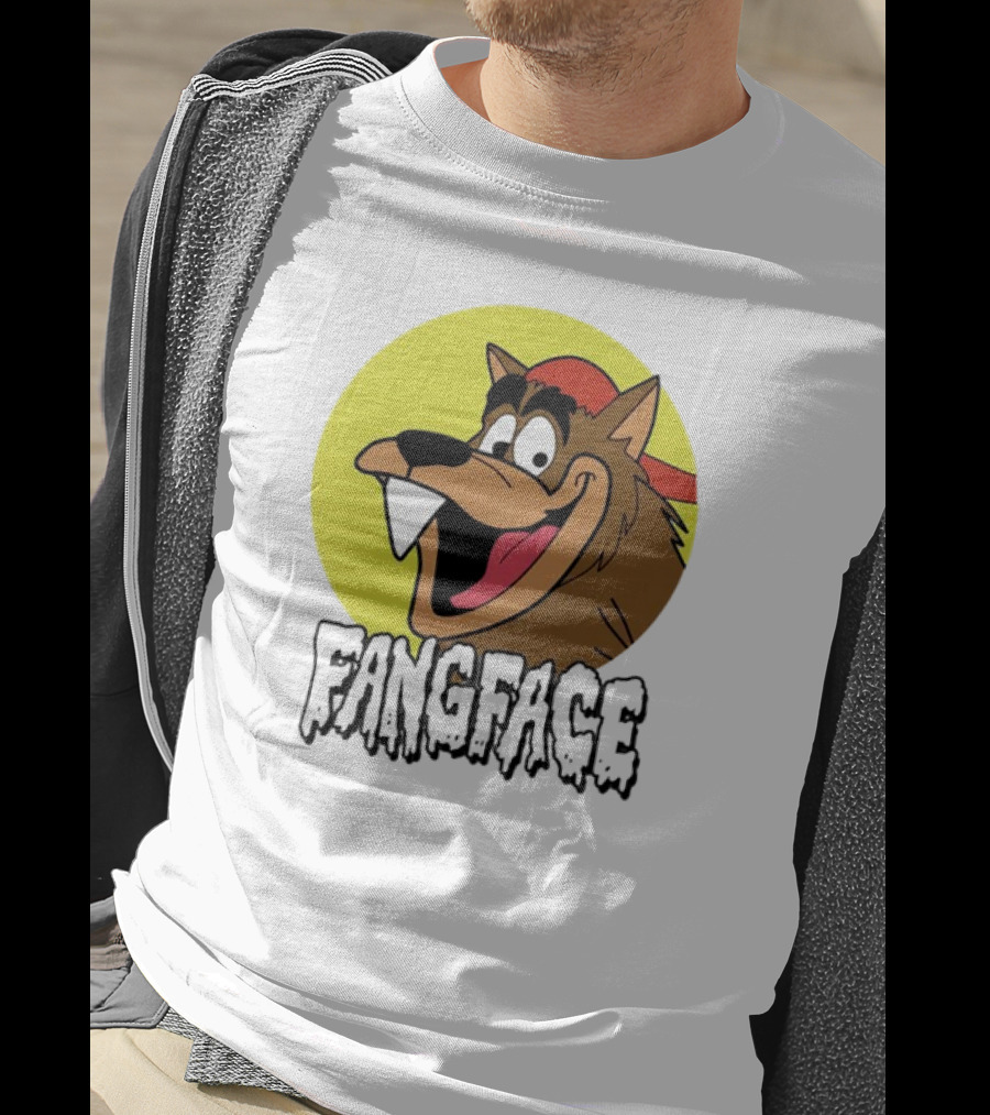 Fangface Cartoon Logo Meme T-Shirt