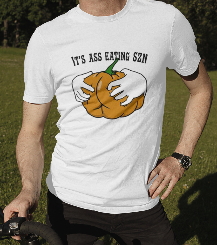IT'S ASS EATING SZN Funny Autumn Pumpkin Hands T-Shirt