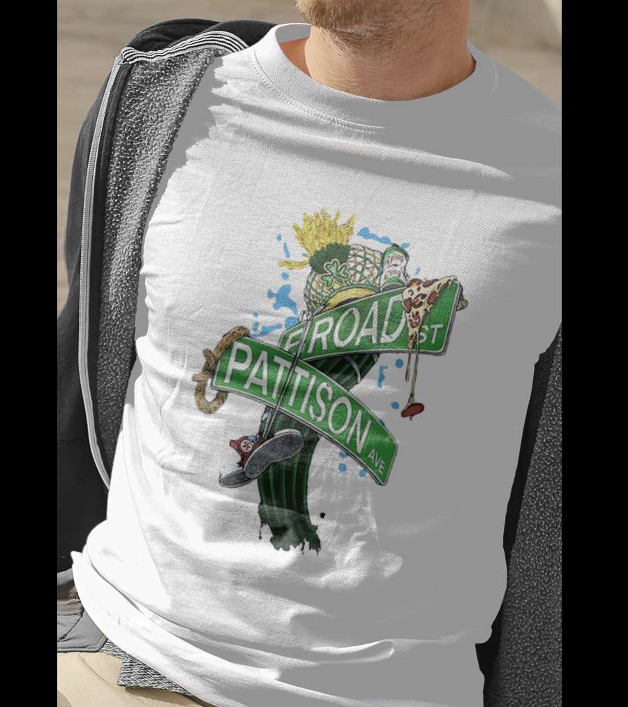 Broad Street Pattison Avenue Philly Icons Pizza Snake Hat Boot T-Shirt