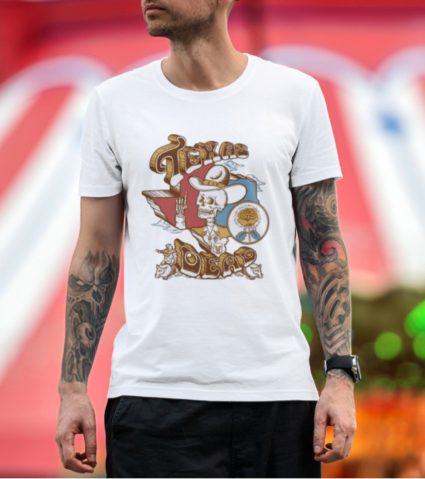 Premium T-Shirt: Texas Dead Skeleton Cowboy Illustration Austin, Texas T-Shirt Texas Dead Skeleton Cowboy Illustration Austin, Texas T-Shirt