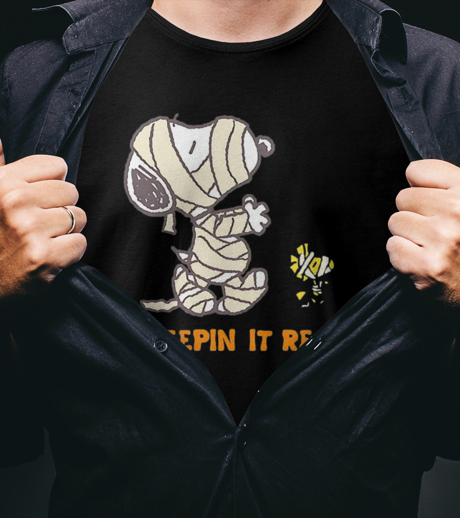 Peanuts Snoopy And Woodstock Mummy Creepin’ It Real T-Shirt