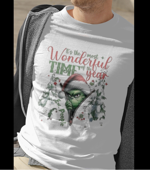 Grinch Ew People It's The Most Wonderful Time Of The Year 2024 Christmas Sneaky T-Shirt