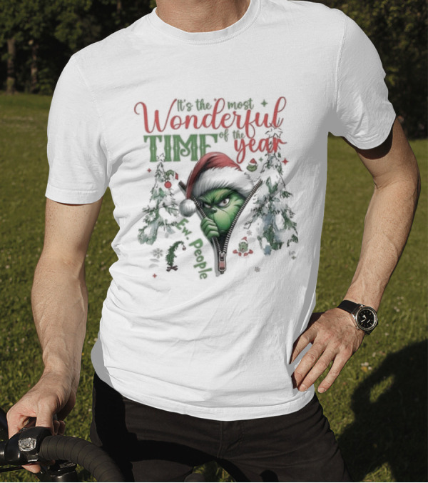 Grinch Ew People It's The Most Wonderful Time Of The Year 2024 Christmas Sneaky T-Shirt