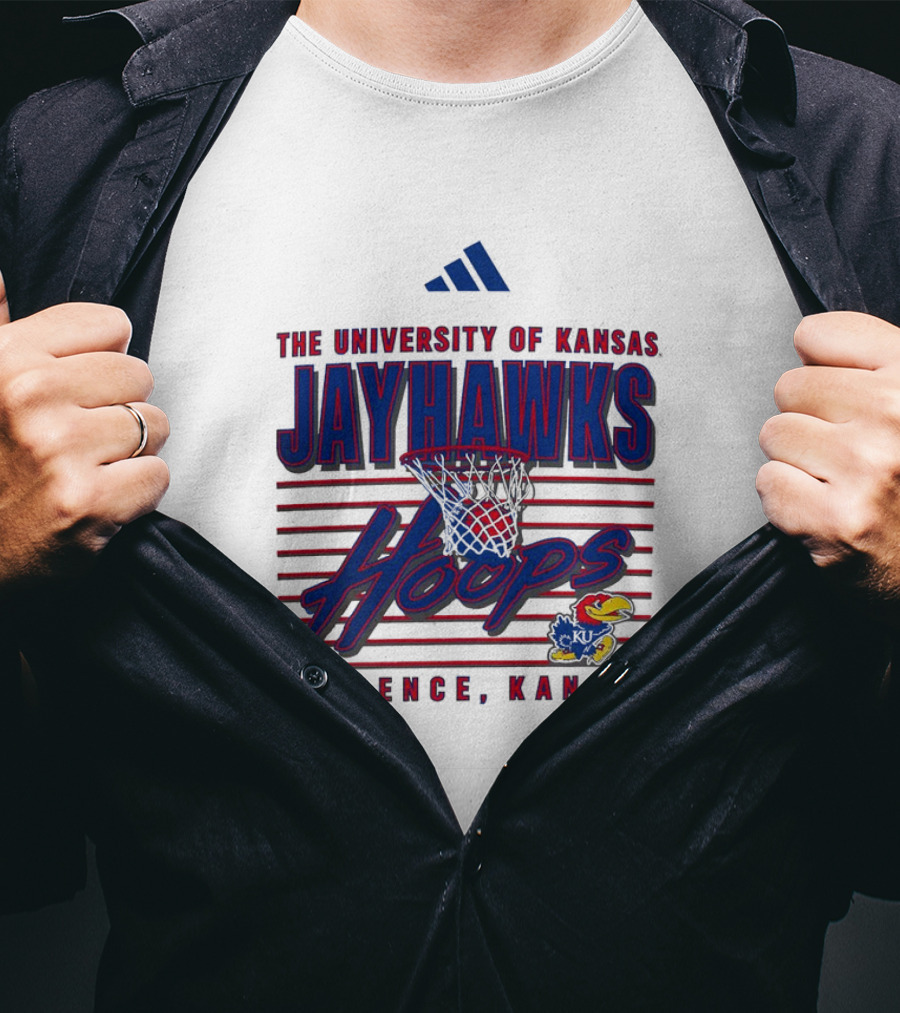 The University Of Kansas Jayhawks Hoops Lawrence Kansas Basketball T-Shirt