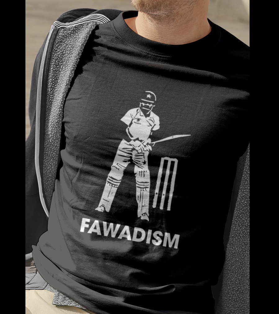 Fawad Alam Fawadism Cricketer With Bat And Stumps T-Shirt