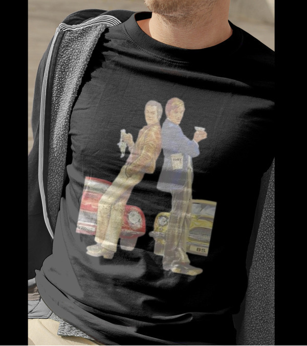 Retro The Persuaders Vintage TV Series Classic Cool Style With Cars T-Shirt