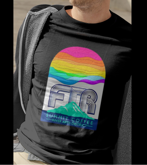 Summit Coffee River Arts District FTR Rainbow Arch Mountain Available Until October 31st, T-Shirt