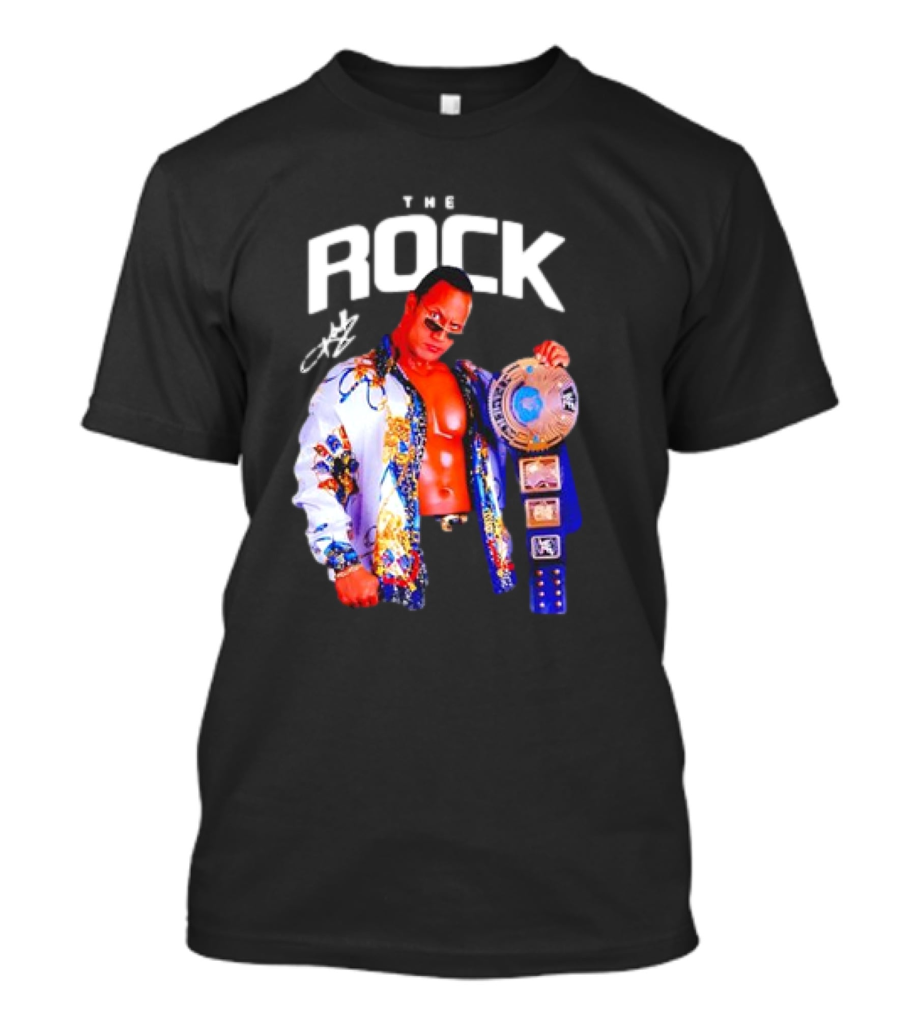 The Rock Wrestlemania Champion Medium Signature T-Shirt