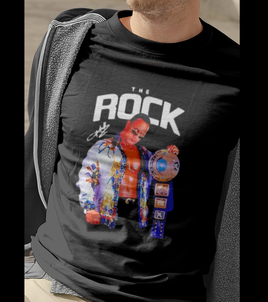 The Rock Wrestlemania Champion Medium Signature T-Shirt
