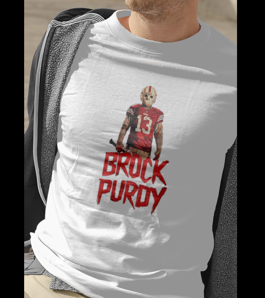 Brock Purdy 13 Jason Mask 49ers Friday The 13th T-Shirt