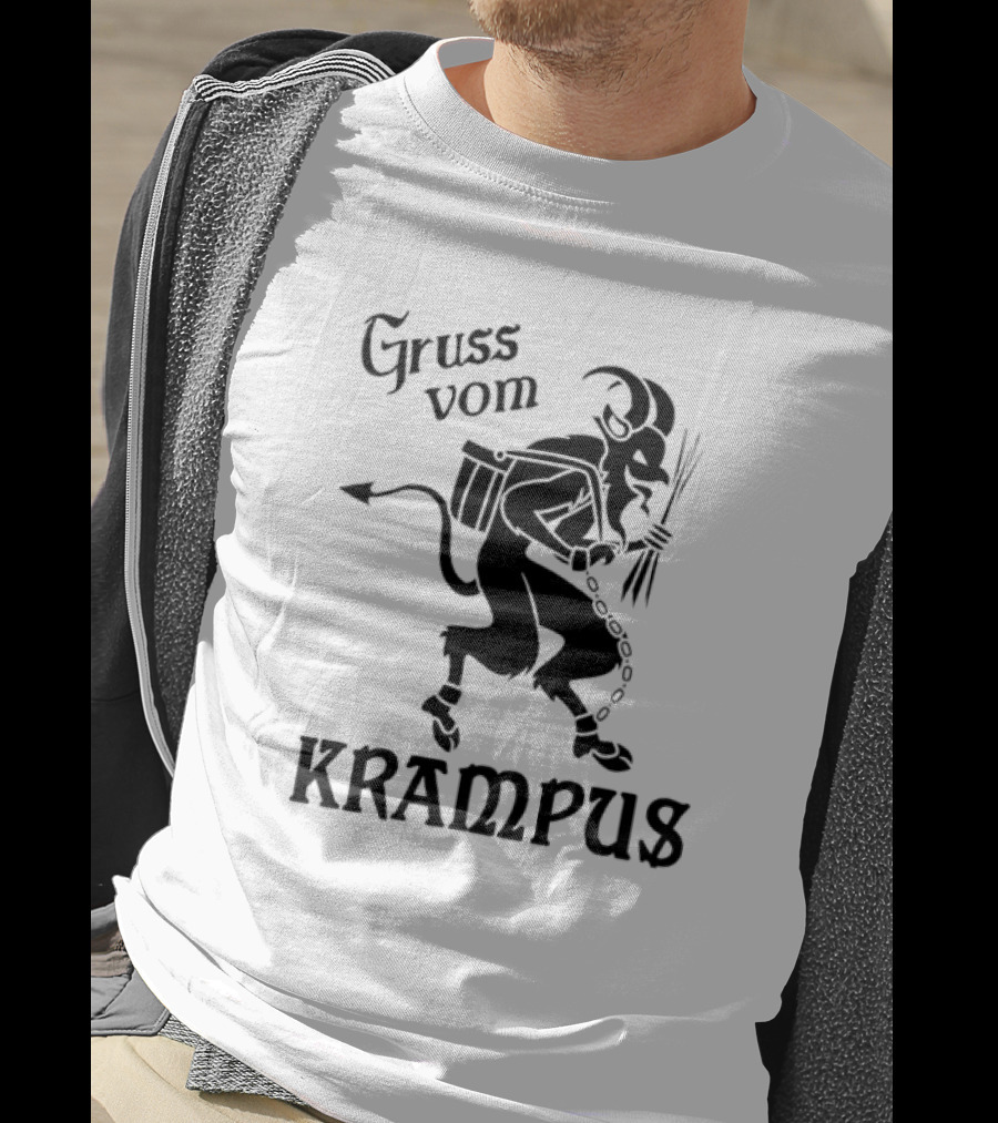 Gruss Vom Krampus Krampus Christmas Holiday Greetings T-Shirt