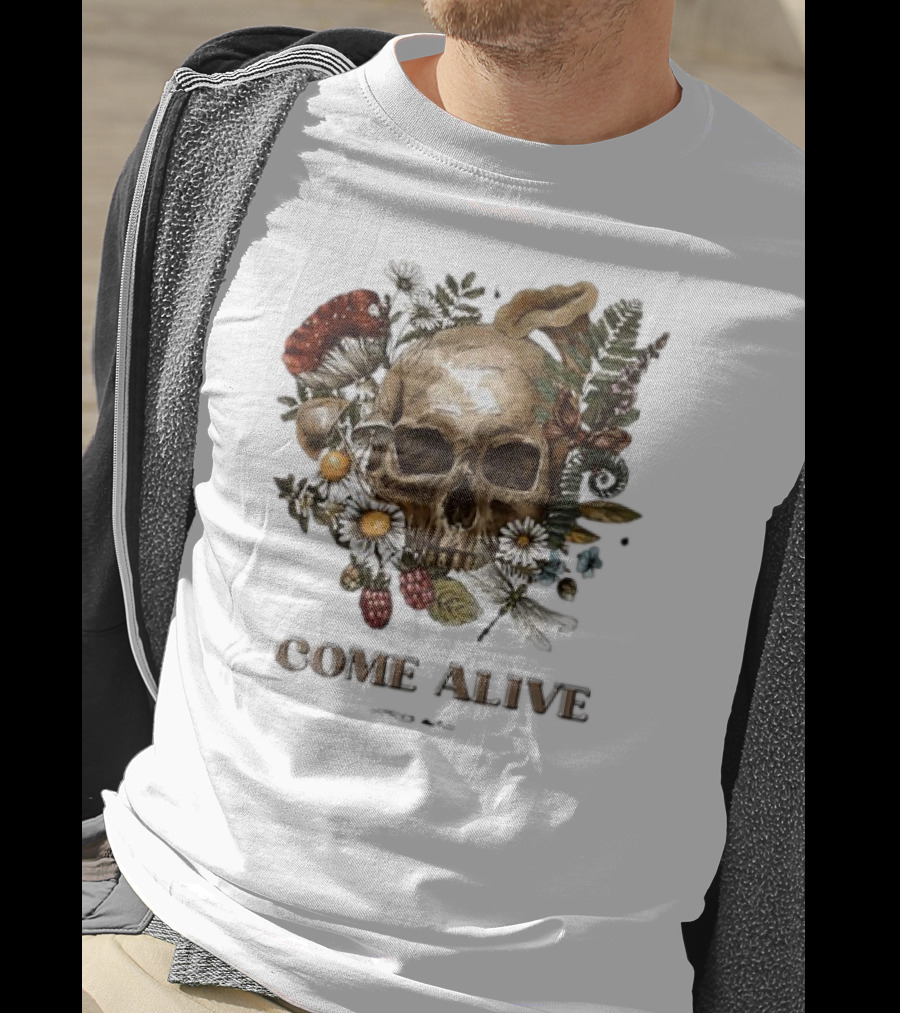 Come Alive Skull Ezekiel 37 Vintage Floral Elements T-Shirt
