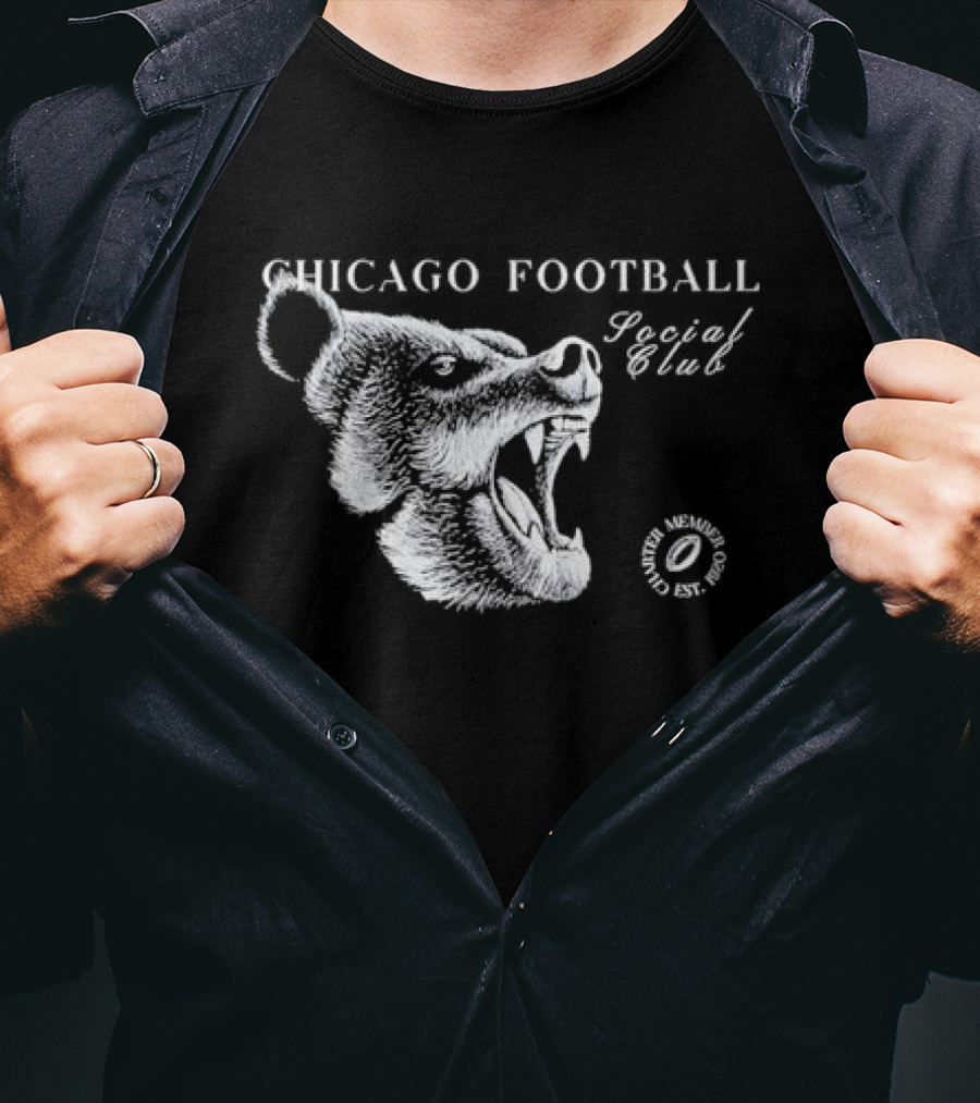 Chicago Football Social Club Bear Roaring T-Shirt