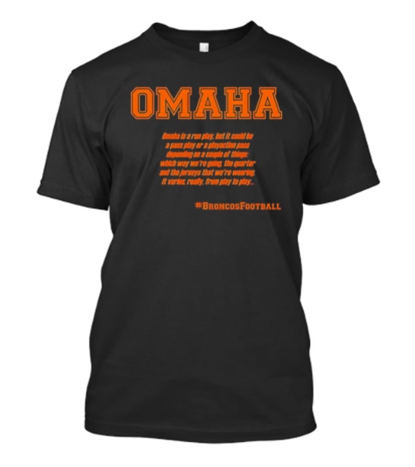 Omaha Audible Peyton Manning Broncos Football Definition T-Shirt