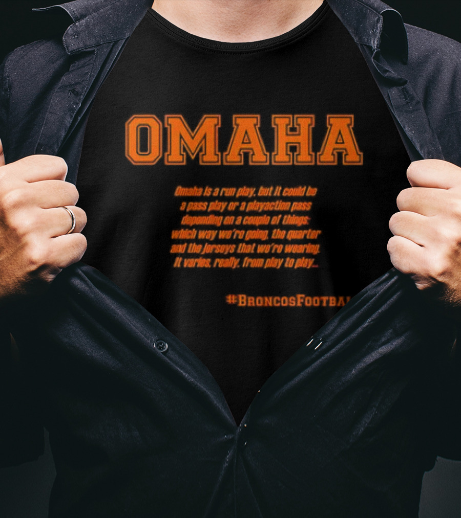 Omaha Audible Peyton Manning Broncos Football Definition T-Shirt