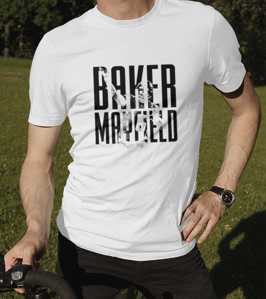 Baker Mayfield Tampa Bay Football Overlay Text T-Shirt