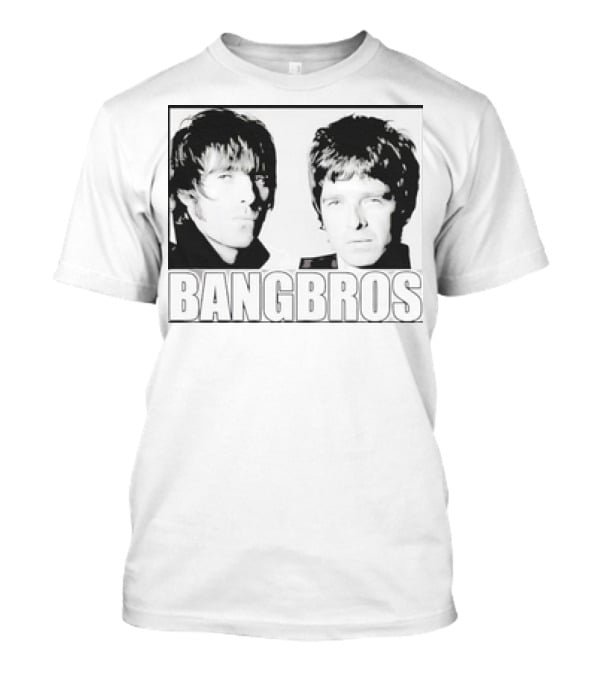 Bangbros Retro Picture Oasis Band Members Black And White Photo T-Shirt