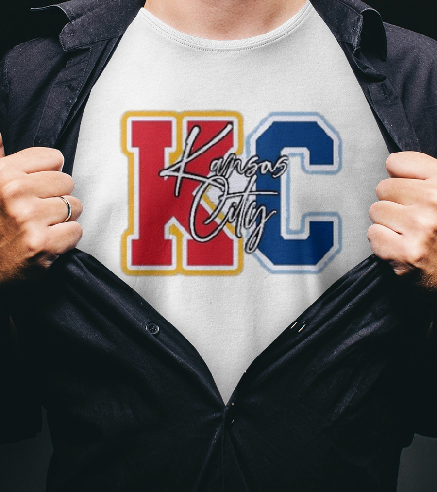 Kansas City Chiefs Royals Red Blue KC Kansas City T-Shirt