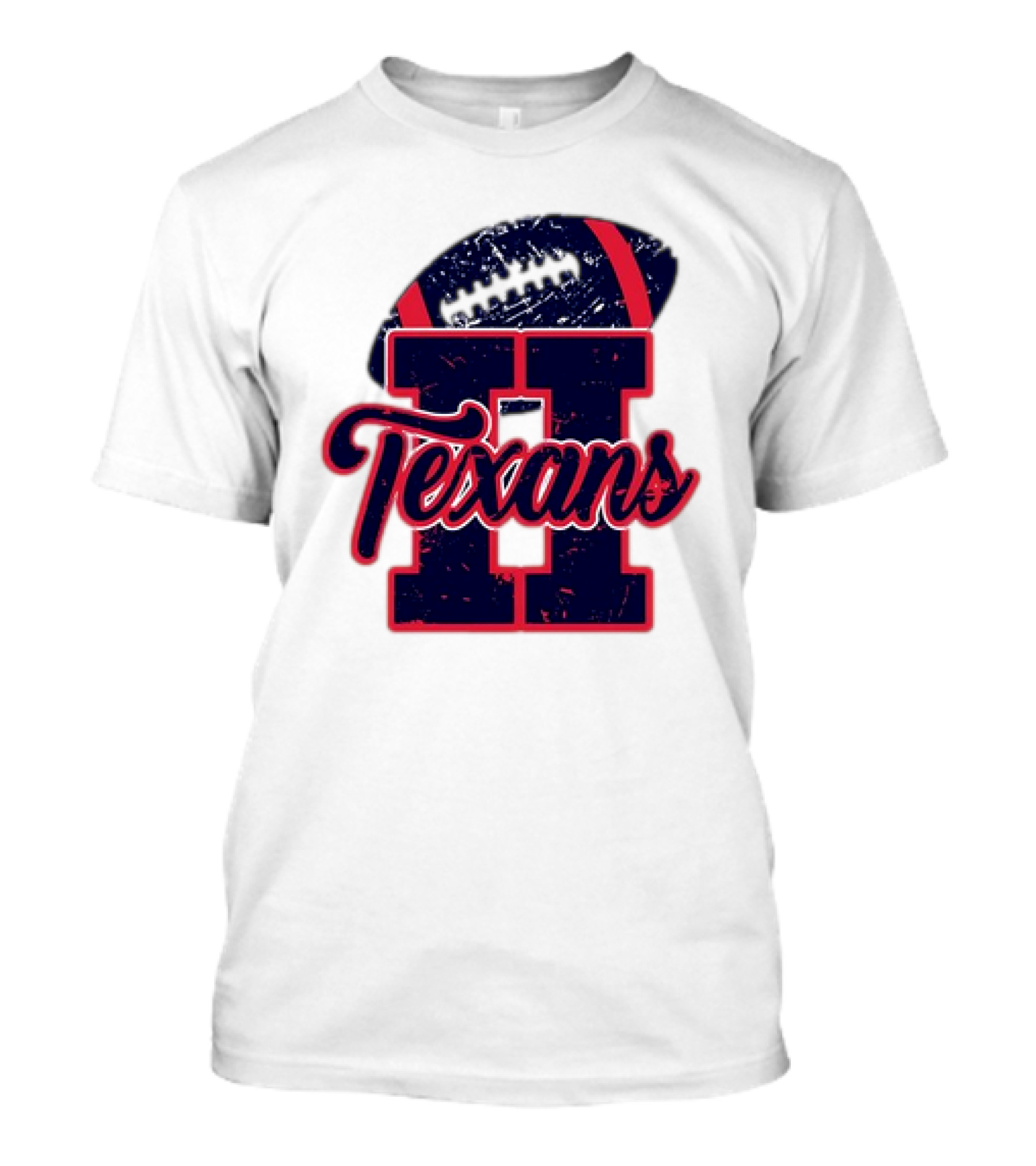 Retro Vintage Texans Football H Logo With Football T-Shirt