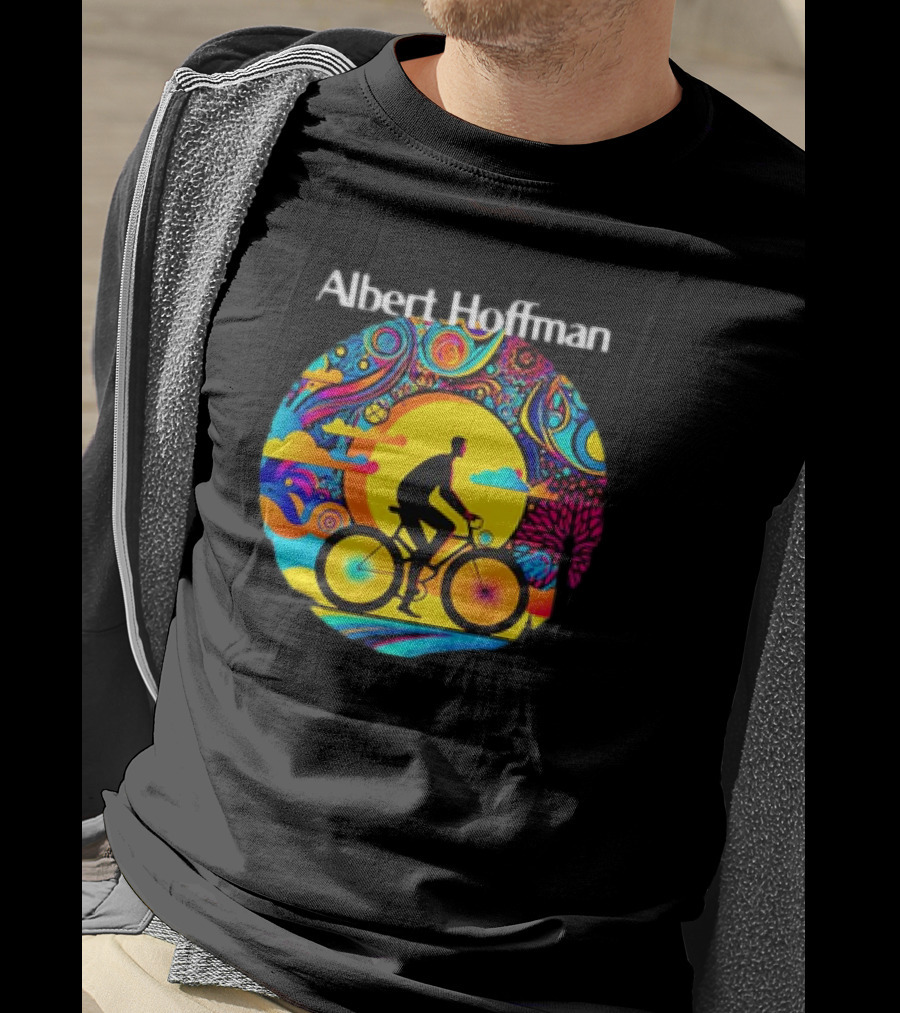 Albert Hoffman Bicycle Day Psychedelic Art Retro T-Shirt