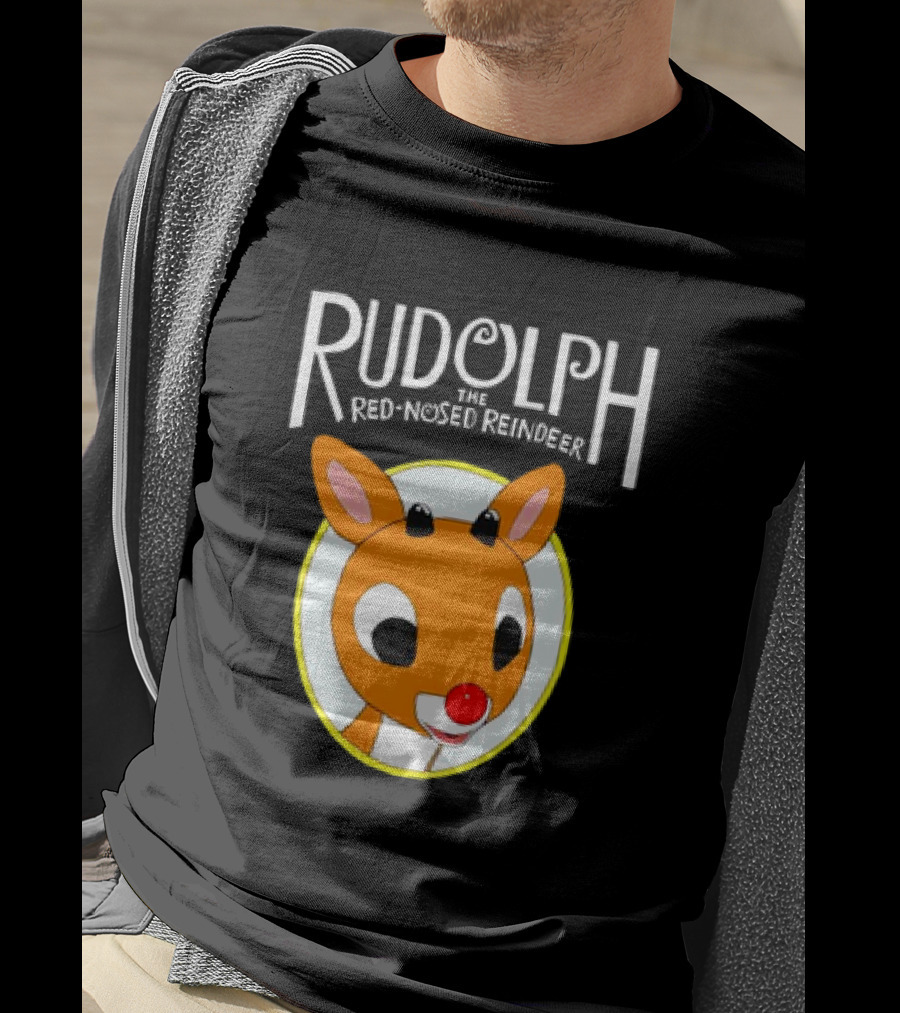 Rudolph The Red-Nosed Reindeer Cute Christmas Character T-Shirt