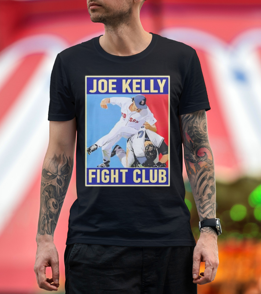 Joe Kelly Fight Club Red Sox Baseball Retro T-Shirt