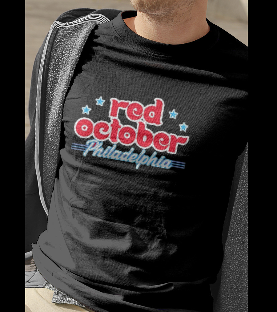 Red October Philadelphia Phillies Baseball Stars T-Shirt