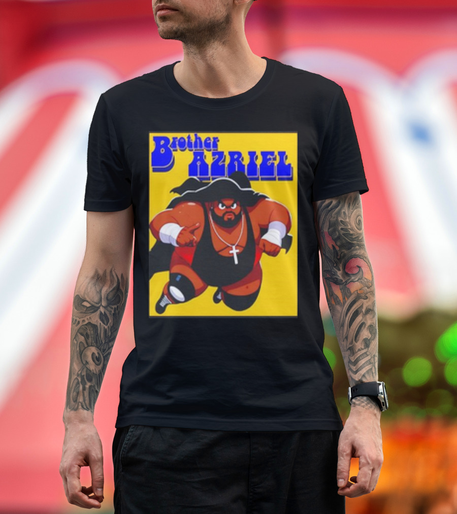 Brother Azriel Superhero Bold Text Comic T-Shirt