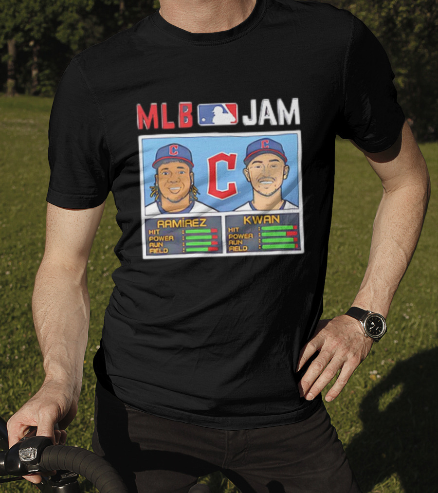 José Ramírez Steven Kwan Cleveland Guardians MLB Jam Vintage T-Shirt