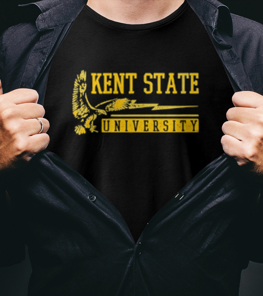 Kent State University Golden Eagles Lightning Bolt T-Shirt