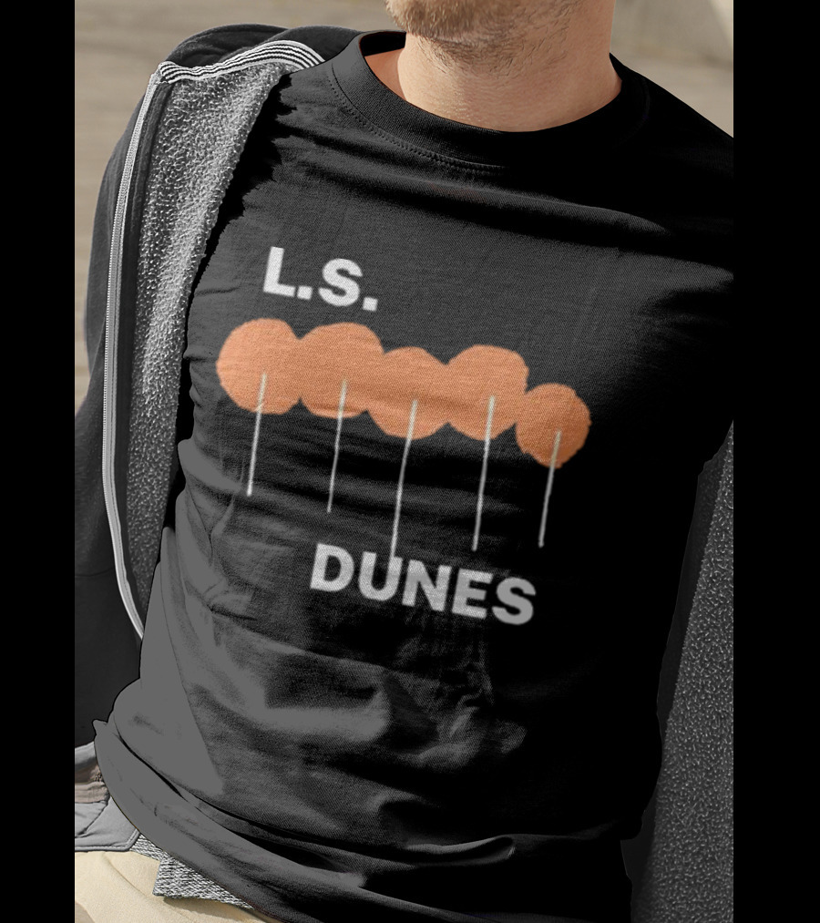 Ls Dunes Poppies Orange Circle T-Shirt