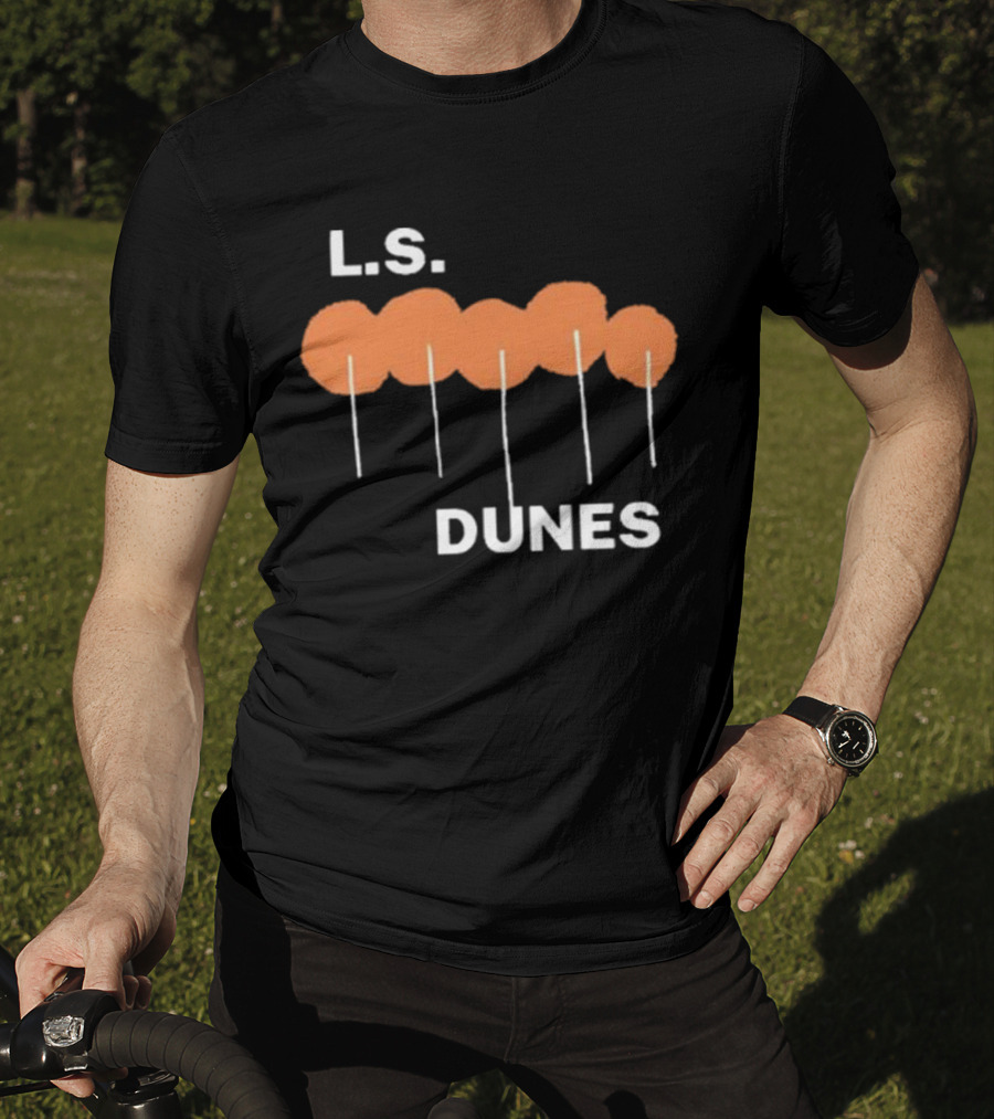 Ls Dunes Poppies Orange Circle T-Shirt
