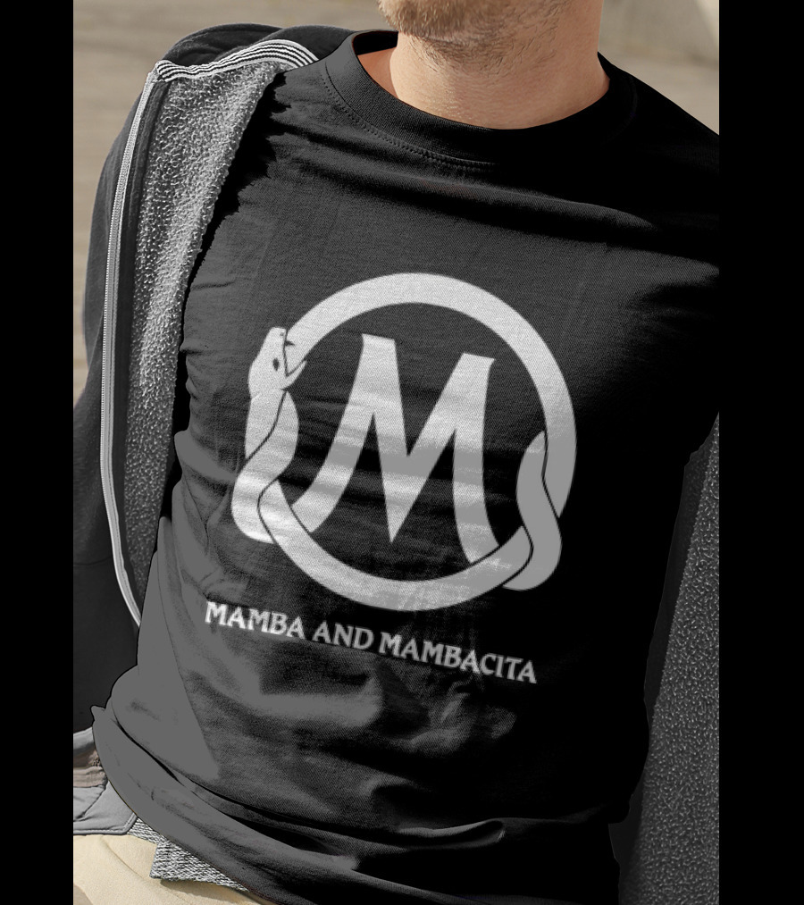 Mamba And Mambacita Snake Wrapped Around M Letter T-Shirt