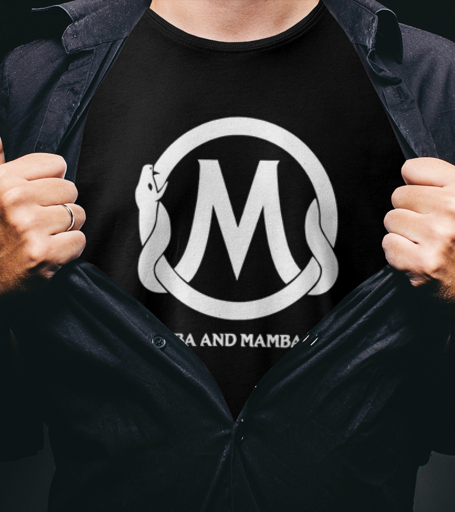 Mamba And Mambacita Snake Wrapped Around M Letter T-Shirt