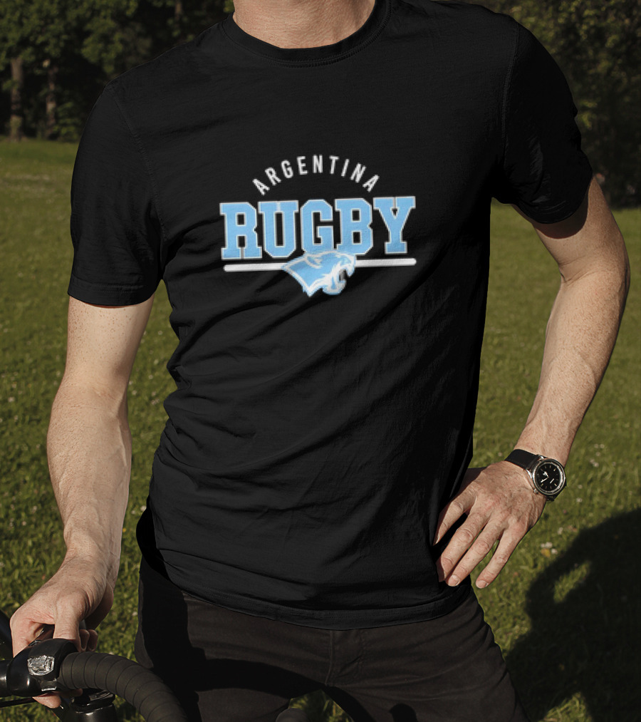 Argentina Rugby Wordmark With Blue Puma Emblem T-Shirt