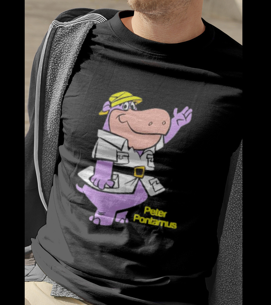 Peter Pontamus Cartoon Cute Hippo Safari T-Shirt