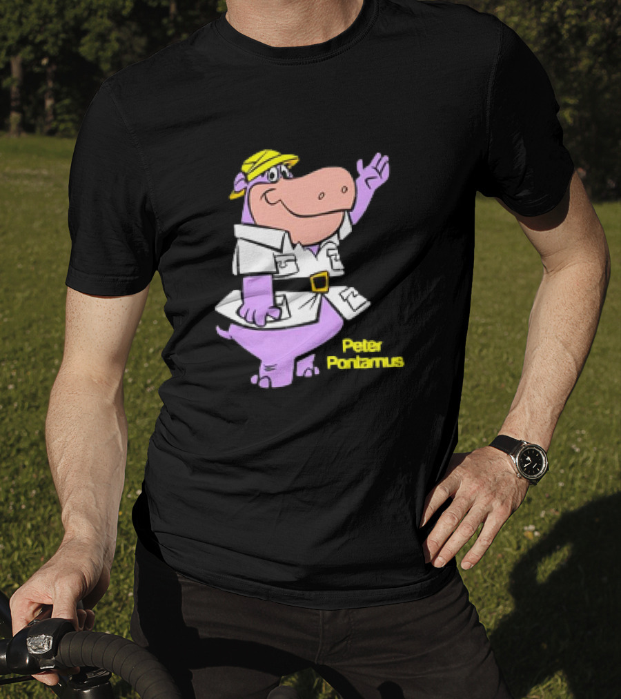 Peter Pontamus Cartoon Cute Hippo Safari T-Shirt