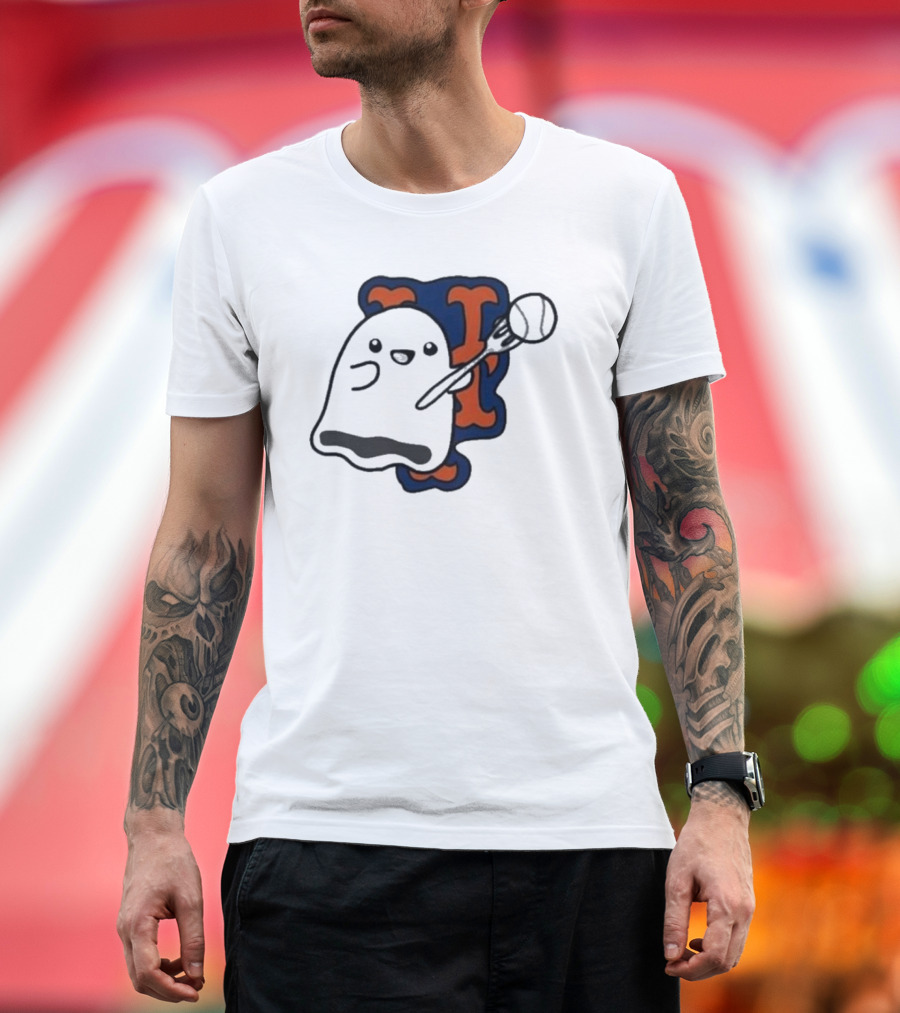 Lets Go New York Mets Baby Ghost Halloween MLB T-Shirt