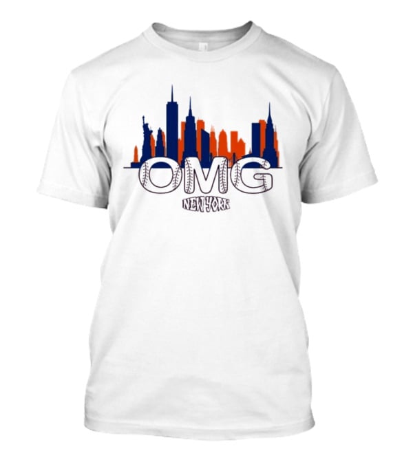 New York OMG Mets Skyline Queens Baseball T-Shirt