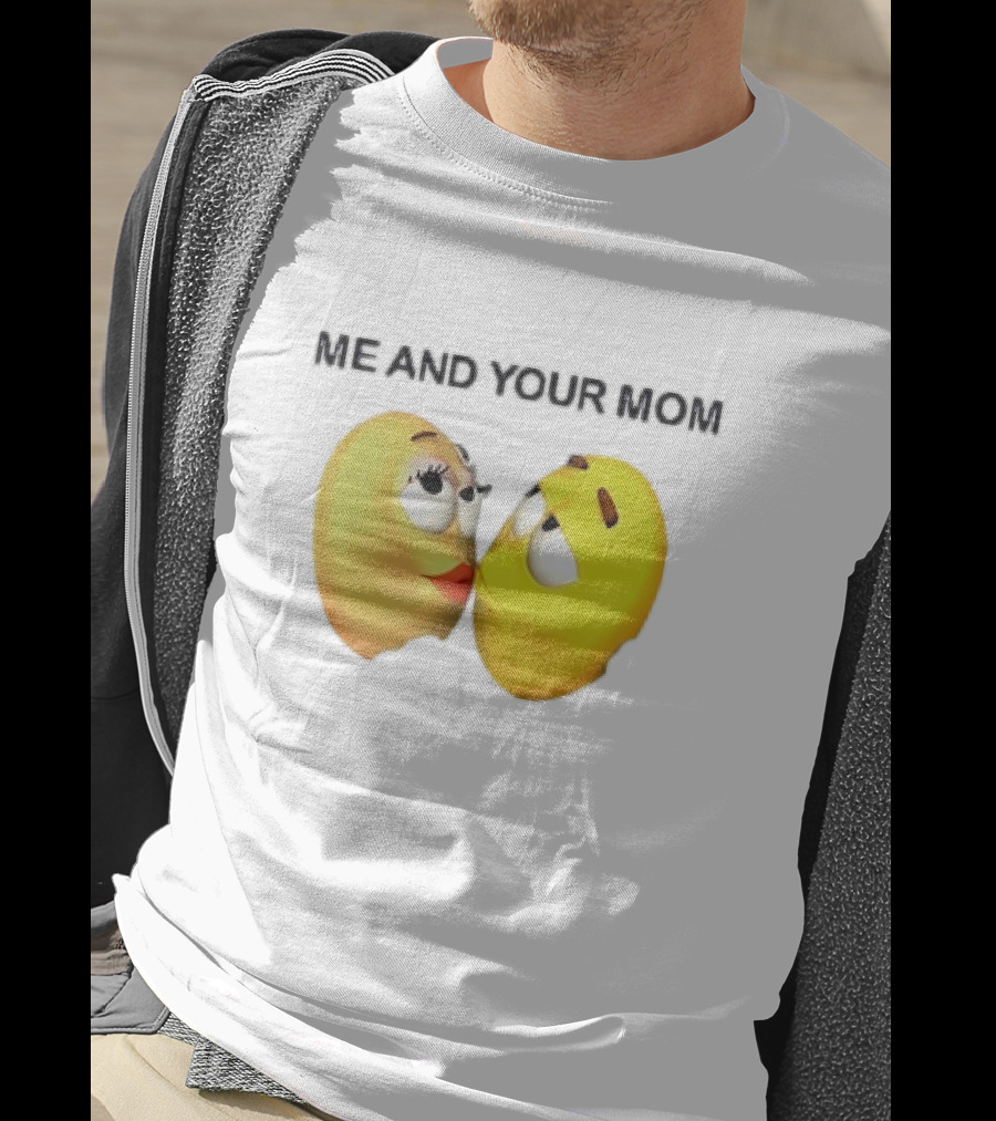 Smiley Face Me And Your Mom Emoji Couple T-Shirt