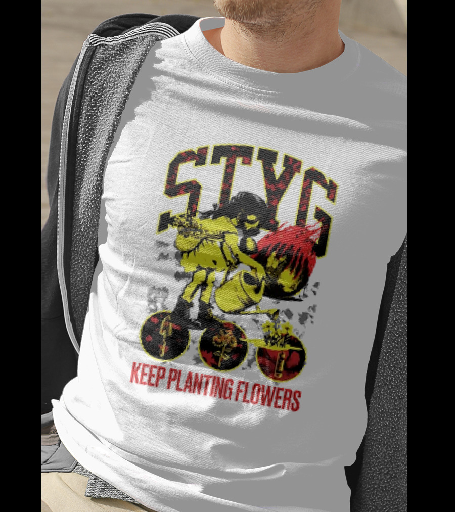STYG Keep Planting Flowers Watering Can Explosion T-Shirt