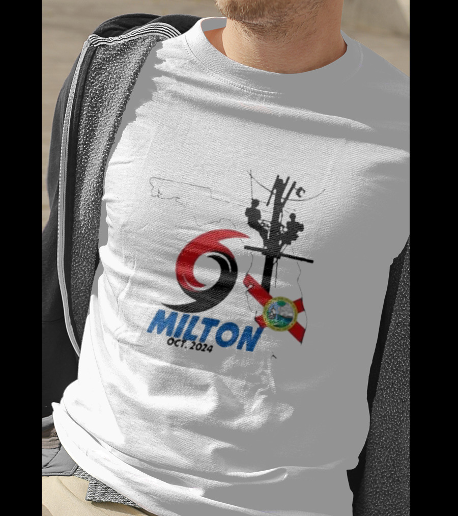 Hurricane Milton Florida Electrical Support October T-Shirt