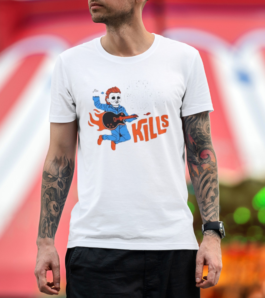 New Found Glory Kills Michael Myers Guitar Flame Character T-Shirt